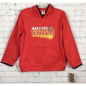 Rivalry Threads 91 NCAA Maryland Terrapins Hoodie Sweatshirt Boys Size L Red NWT